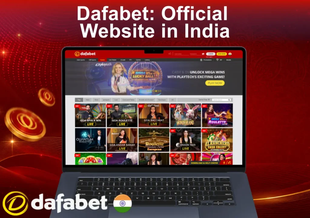 Dafabet official website in India featuring online casino games and live dealer tables